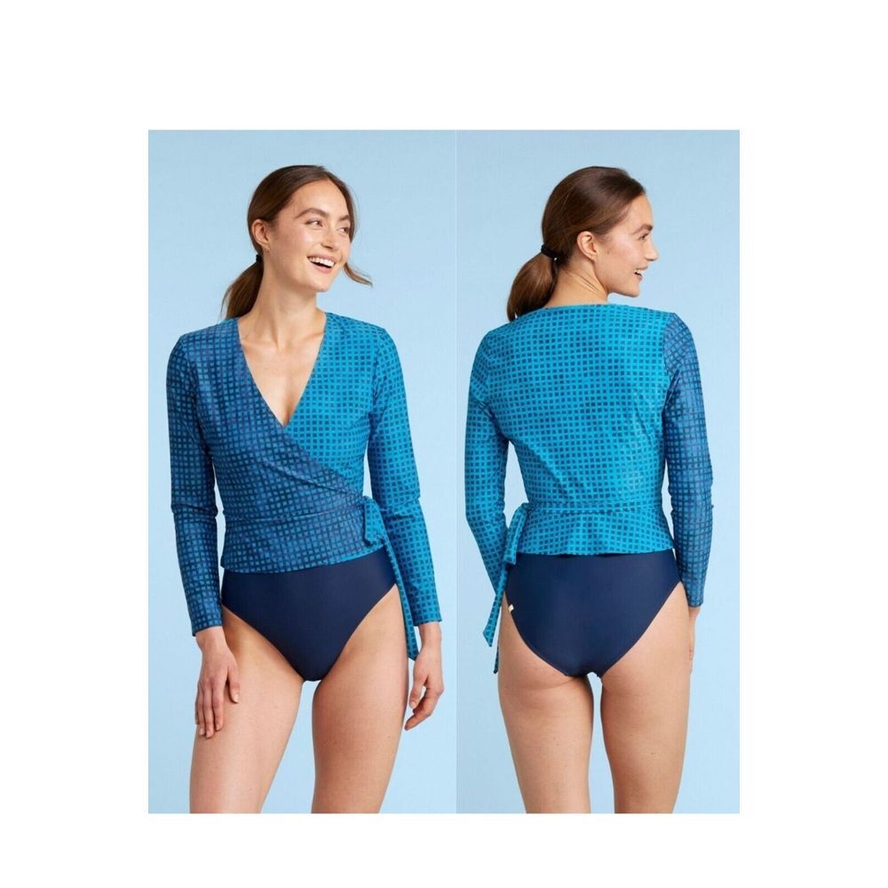 Summersalt Swimming Cover-Up Women M The Perfect Wrap Long Sleeve Vacation Beach